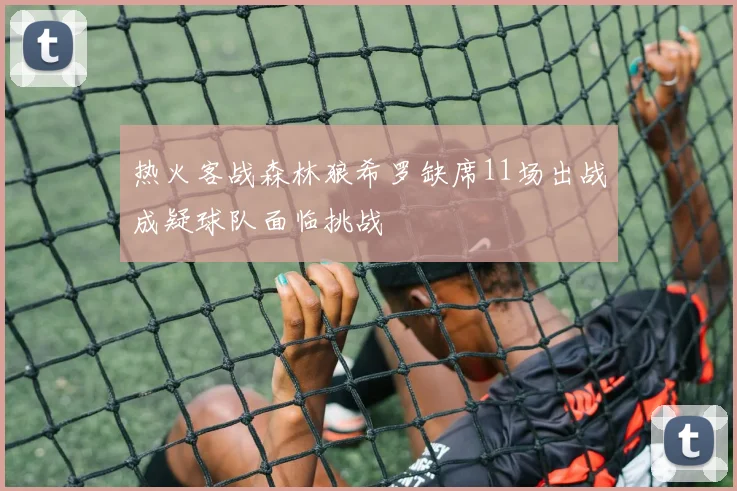 热火客战森林狼希罗缺席11场出战成疑球队面临挑战